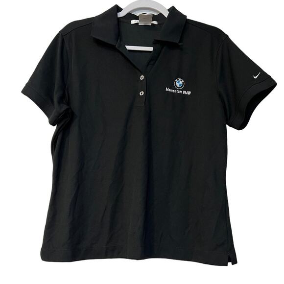 Nike Other - Unisex Nike Golf Dri-FIT Size XL Momentum BMW Black Embroidered Polo Shirt Crew